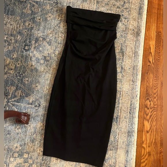 Zara Black Strapless Midi Dress - Picture 1 of 3